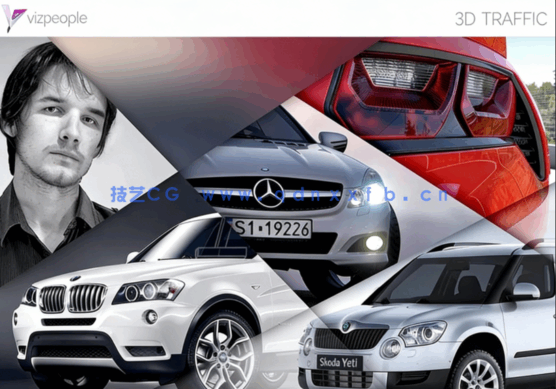 汽车飞机3D模型 VizPeople 3D Traffic v1 (C4D/FBX/MAX/OBJ格式)(图2)