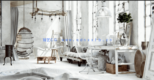 [室内设计] 10组斯堪的纳维亚风格室内装饰设计场景3D模型合集(图3)