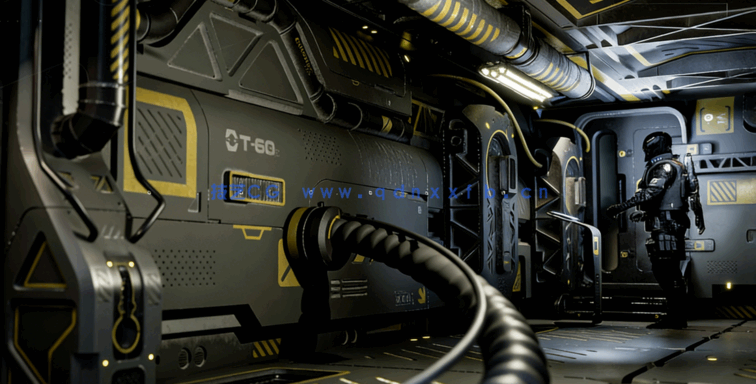 [室内设计] 30组模块化逼真科幻赛博朋克建筑环境场景3D模型(图4)