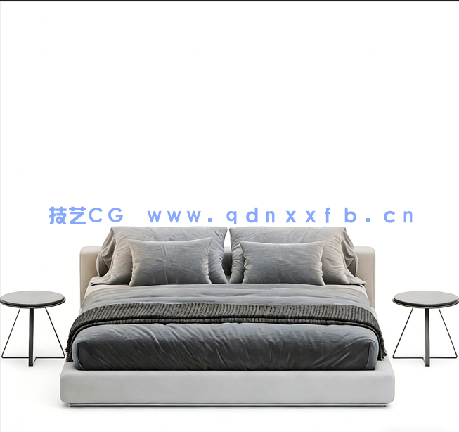 [室内设计] 地台床室内家具3D模型(图2)