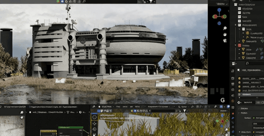Blender未来主义建筑概念设计从2D到3D工作流程视频教程(图5)