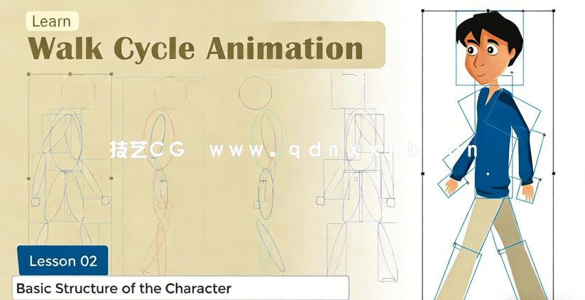 Animate创建通人物步行循环动画视频教程(图1)