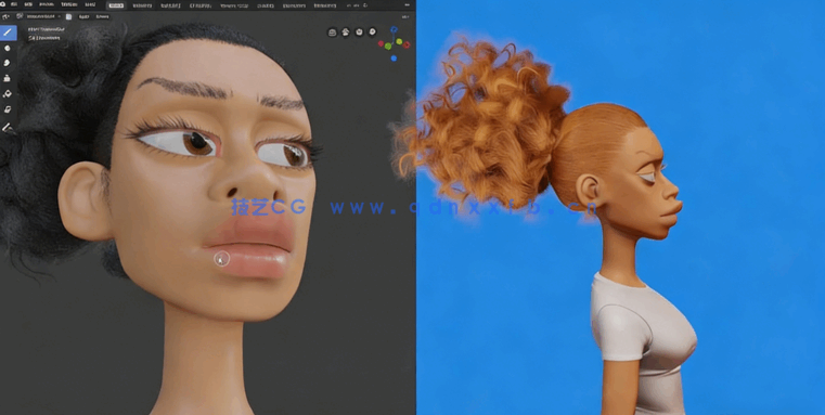  Blender夸张卡通角色建模工作流视频教程 (图3)