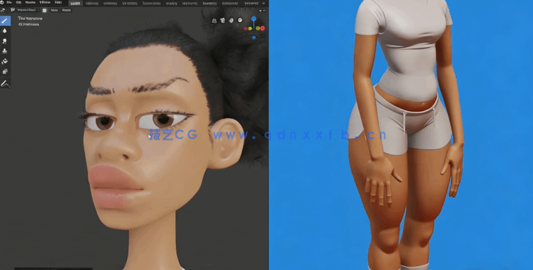  Blender夸张卡通角色建模工作流视频教程 (图5)