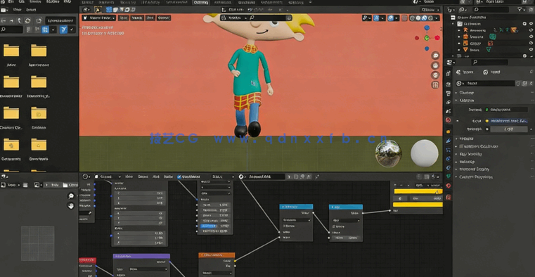 Blender卡通立体人物角色模型创建视频教程(图5)