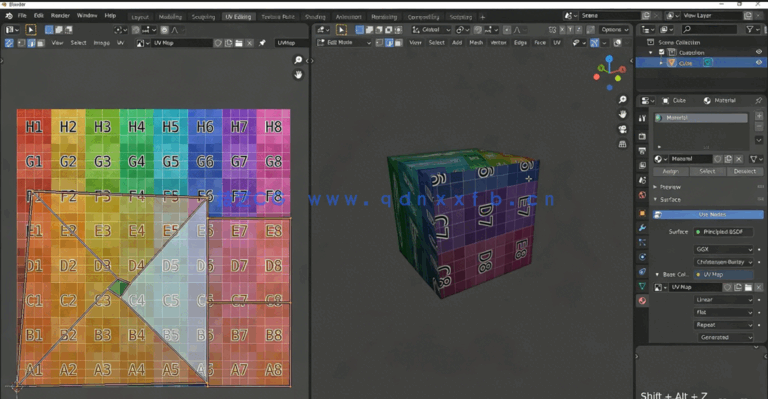 Blender中UV映射游戏贴图视频教程 (图3) Blender中UV映射游戏贴图视频教程 (图3)