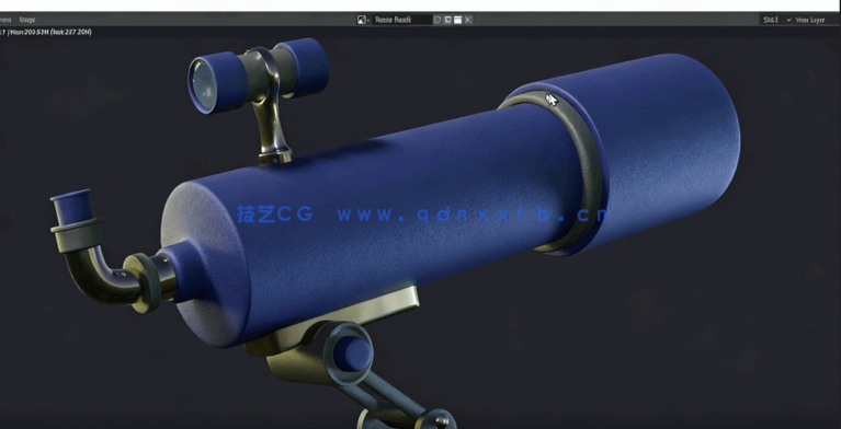  Blender初学者创建高质量3D天文望远镜模型视频教程 (图5)