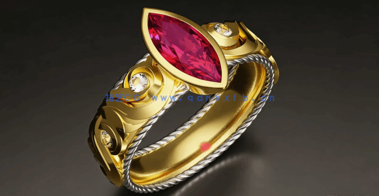 Blender珠宝首饰3D打印级设计实例制作视频教程(图3) Blender珠宝首饰3D打印级设计实例制作视频教程(图3)