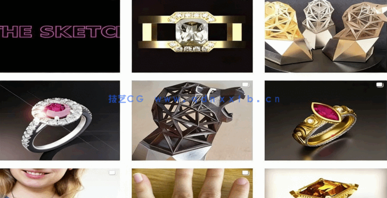 Blender珠宝首饰3D打印级设计实例制作视频教程(图2) Blender珠宝首饰3D打印级设计实例制作视频教程(图2)