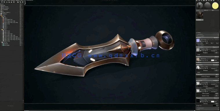 ZBrush飞镖游戏武器道具模型制作流程视频教程(图4)