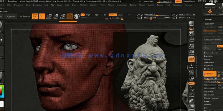 ZBrush矮人角色头像雕刻实战训练视频教程(图2)