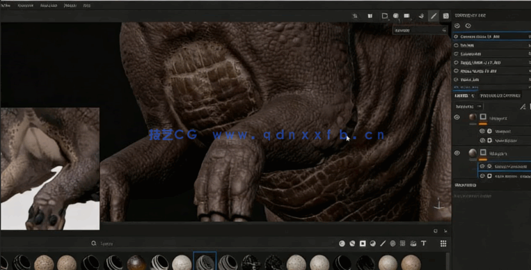 恐龙生物建模拓扑烘焙贴图制作全流程视频教程(图4)