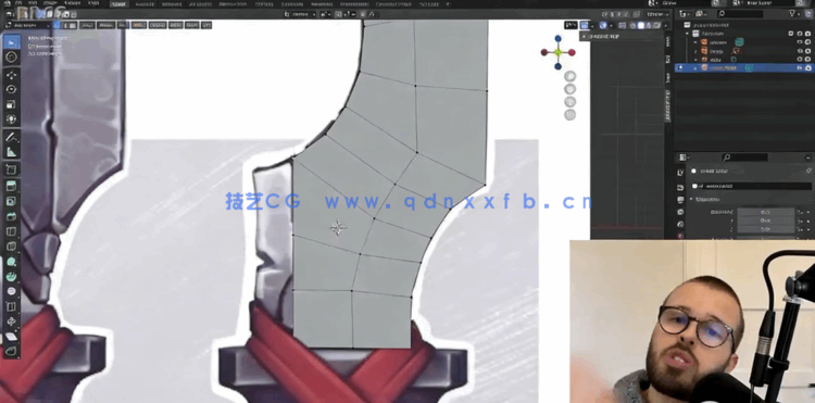 Blender游戏大刀模型设计制作视频教程 (图4)