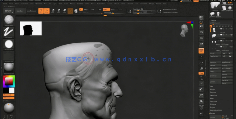 Zbrush科学怪人角色雕刻实例制作全流程视频教程(图3)