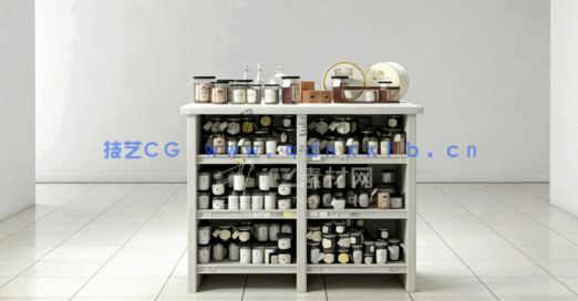 商场货柜货架3D模型Evermotion - archmodels vol 161(图2)