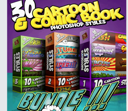 30组卡通艺术风格PSD字模合集(图1)