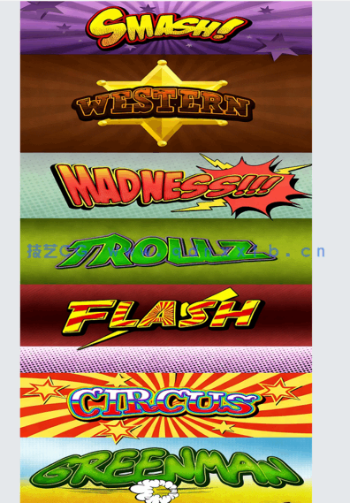 30组卡通艺术风格PSD字模合集(图6)