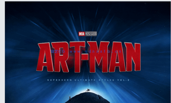 10组超级英雄风格艺术特效PSD字模板(图3)