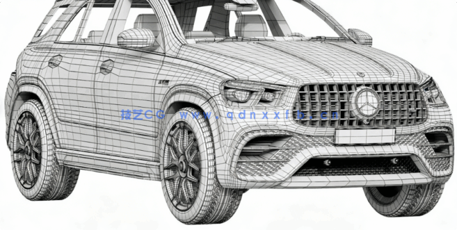 现代梅赛德斯奔驰GLE 轿车 跑车 3D模型(图5)