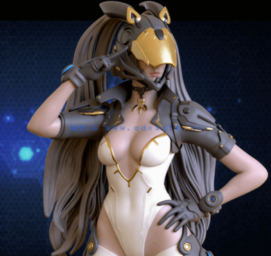 [3D打印人物] 邦妮Bunny《第一后裔》游戏角色雕刻手办3D打印模型(图1)