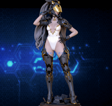 [3D打印人物] 邦妮Bunny《第一后裔》游戏角色雕刻手办3D打印模型(图2)