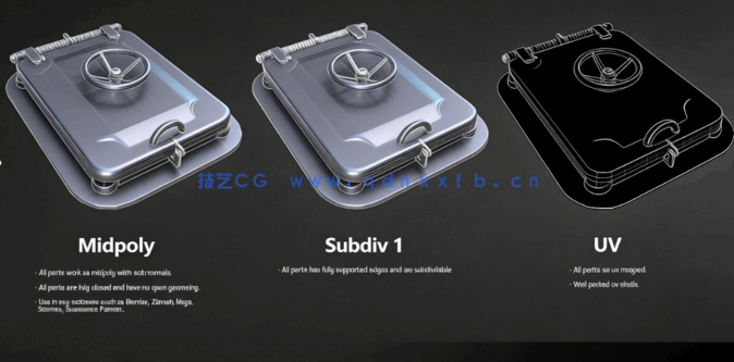 [3D打印人物] 1271组科幻工业机械风格硬表面3D模型库(图2)