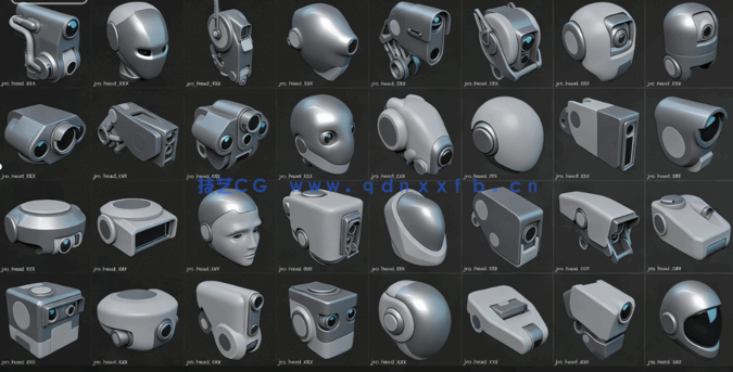 [3D打印人物] 1271组科幻工业机械风格硬表面3D模型库(图4)