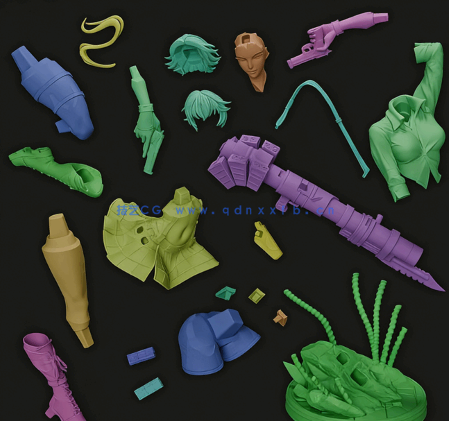 [3D打印人物] 蕾蒂Lady《鬼泣》游戏角色雕刻手办3D打印模型(图5)