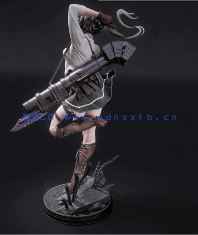 [3D打印人物] 蕾蒂Lady《鬼泣》游戏角色雕刻手办3D打印模型(图3)