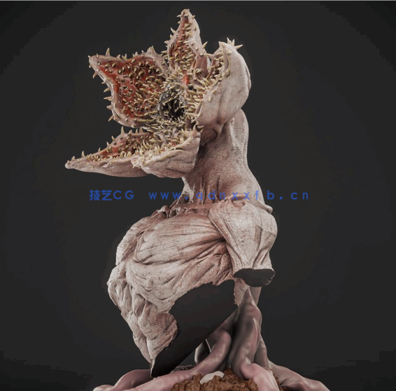 [3D打印人物] 魔王半身像Demogorgon《怪奇物语》影视角色雕刻手办3D(图2)