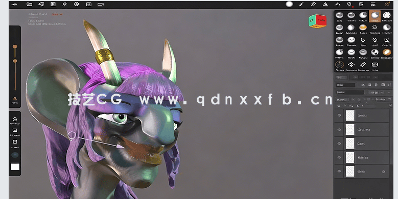 Nomad sculpt卡通人物面部雕刻建模制作视频教程(图5)