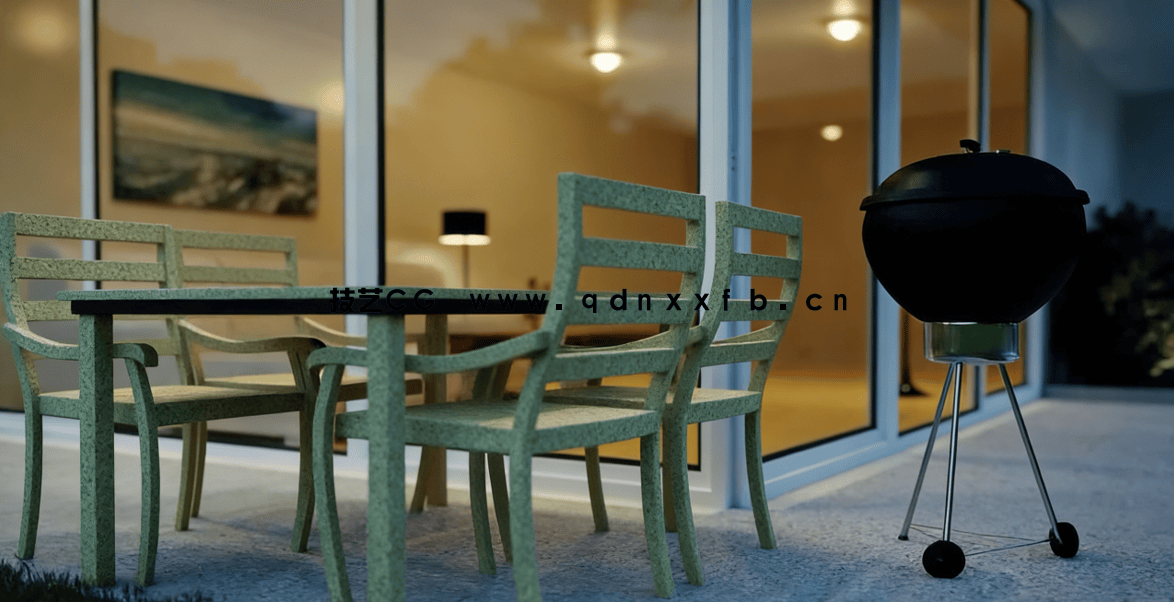 Blender现代房屋建筑室内外场景完整制作流程视频教程 (图3)