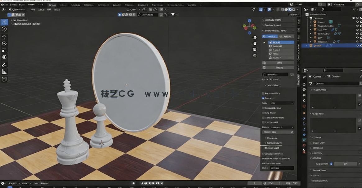 Blender逼真国际象棋棋盘渲染制作视频教程(图3)