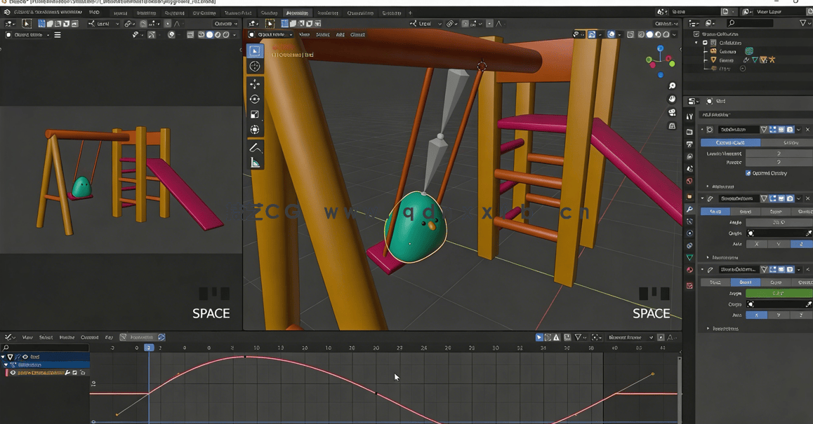 Blender海洋小鱼角色动画制作要点训练视频教程 (图4)