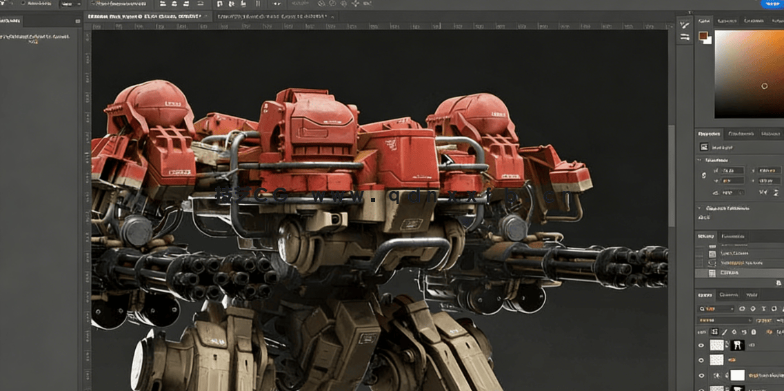 Blender硬表面机甲机器人套装完整制作流程视频教程(图6)