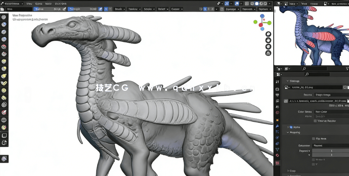 Blender史诗级远古类恐龙生物制作流程视频教程(图4)