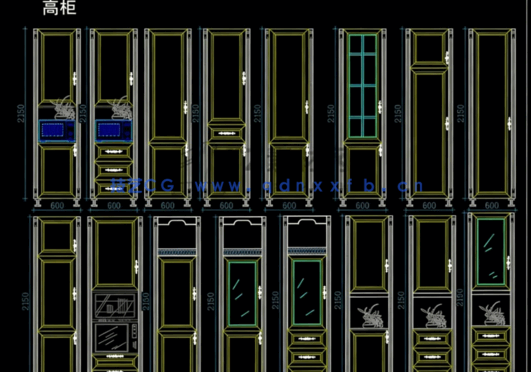 CAD橱柜动态块CAD图块图库(图4)