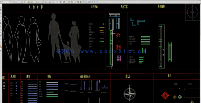 CAD施工图制图图例注释构件动态块(图3)