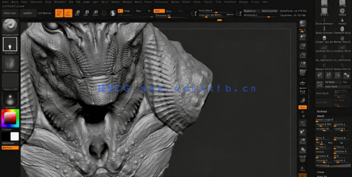 Zbrush角色雕刻虚拟化妆设计技术视频教程第一季(图2)