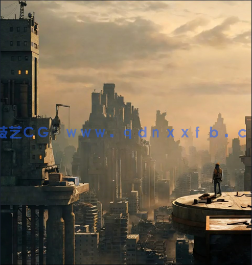 Kitbash3D-Mini Kit:Post-Apocalypse[后启示录末日建筑 3d模型](图2)