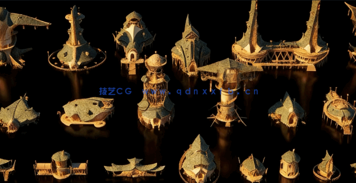 Kitbash3D-Gaea[盖亚竹风建筑模型](图1)