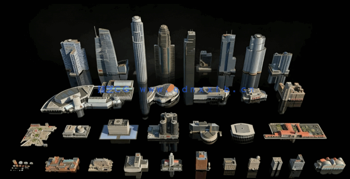 Kitbash3D-Los Angeles[洛杉矶建筑3D模型](图1)