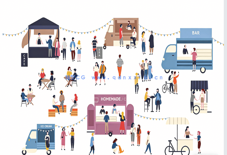 精选插画风人物后期素材PSD(图5)