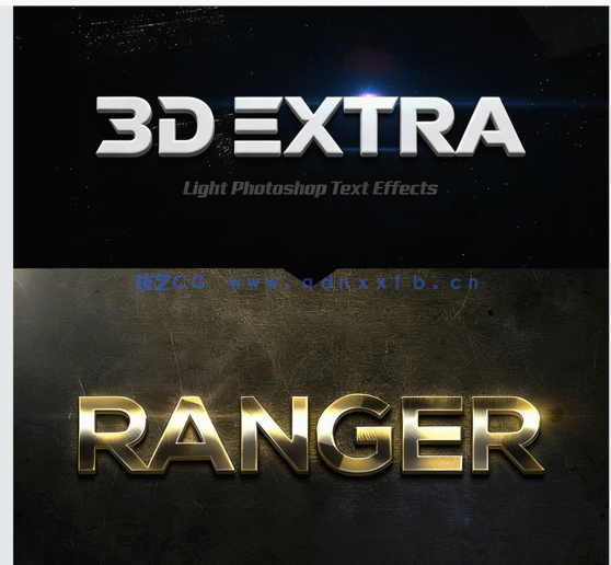 3D立体彩色金属质感艺术特效PSD字模第四季(图1)