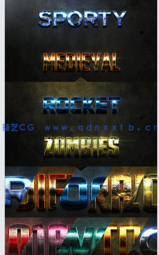 3D立体彩色金属质感艺术特效PSD字模第十季(图2)