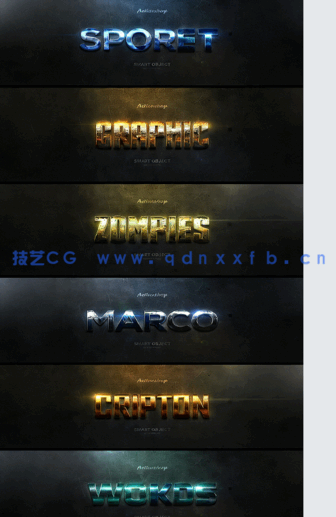 3D立体彩色金属质感艺术特效PSD字模第十季(图3)