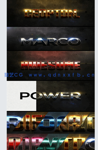 3D立体彩色金属质感艺术特效PSD字模第十季(图5)