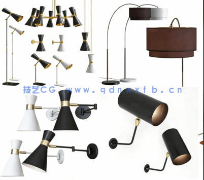 3DSKY壁灯台灯装饰灯模型(图2)