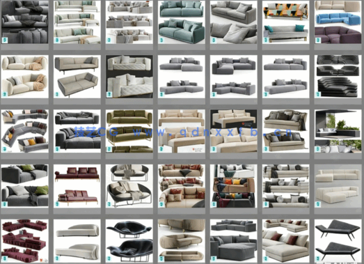 3dsky精品沙发3Dmax模型(图2)