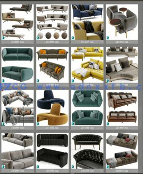 3dsky&沙发类[多人组合沙发/单人休闲沙发]PM管理器模型(图5)